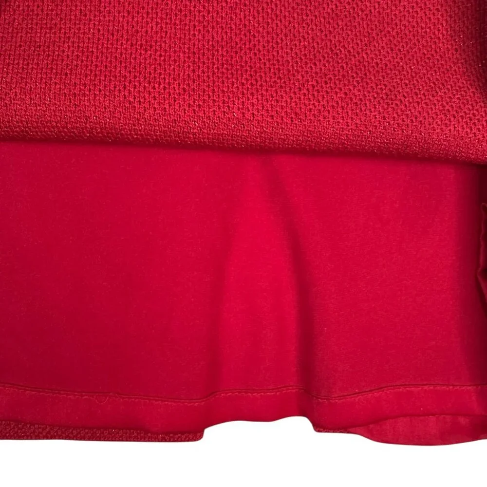 St. John Couture Red Knit Pencil Skirt Size 8 – Classic Santana Luxury Knit